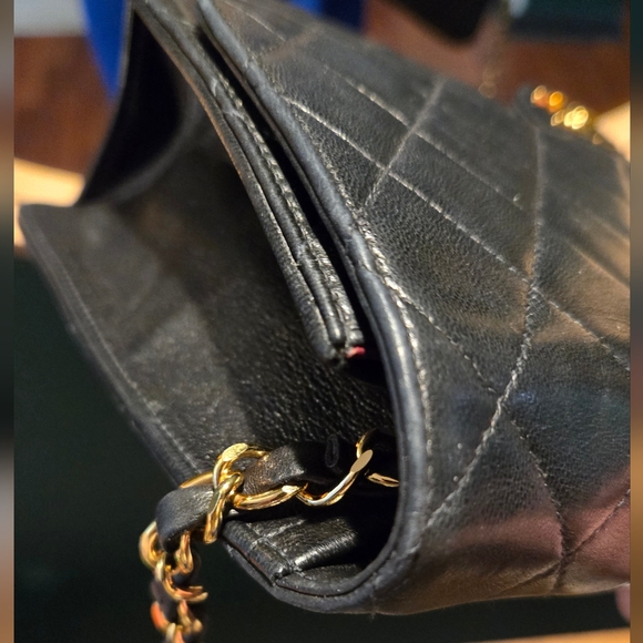 CHANEL LAMBSKIN 24K GOLD Black Quilted Single flap Shoulder bag - Picture 10 of 14